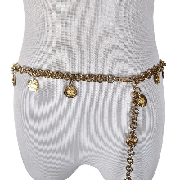 ROBERTA di CAMERINO Accessories - Vintage Roberta di Camerino Gold Tone Chain Belt Medallion Charms Italy